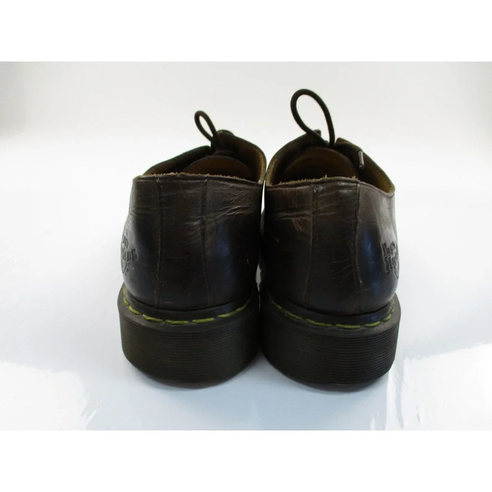 Dr. Martens Stanton Shoes Mens 11 Brown Leather 4-Eye Oxford AirWair Low Top